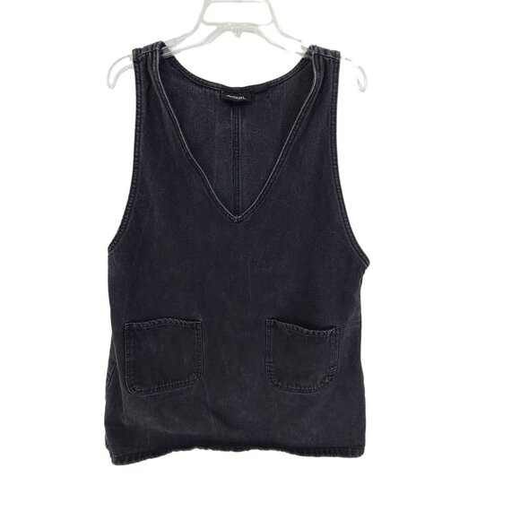 Monk Women's Denim Jumper Mini Dress Black Size M - Picture 1 of 8